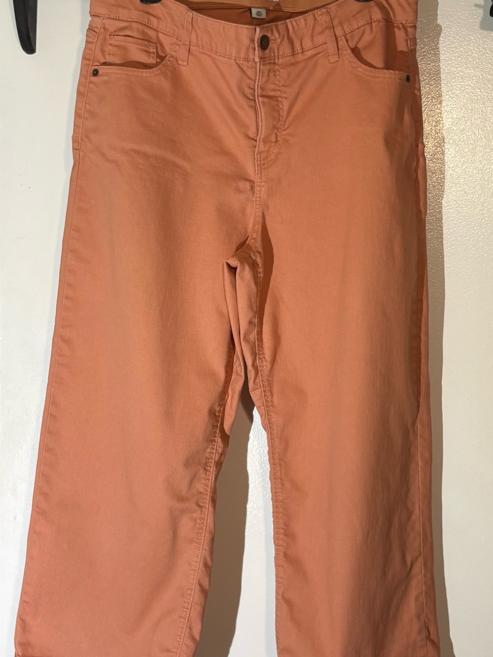 Ava & Vic High Rise Wide Leg Crop Pants Coral Atoll Size 16